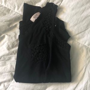 Black lace tank